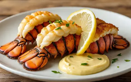 Air Fryer Lobster Tails with Lemon-Garlic Butter Recipe
