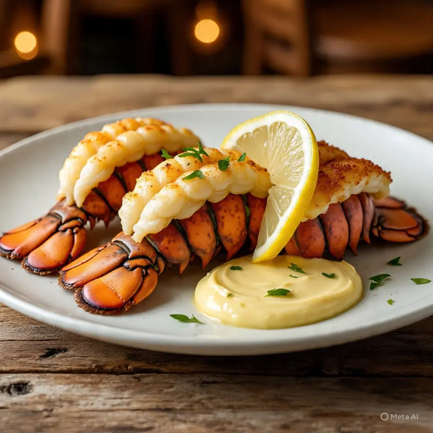 Air Fryer Lobster Tails with Lemon-Garlic Butter Recipe