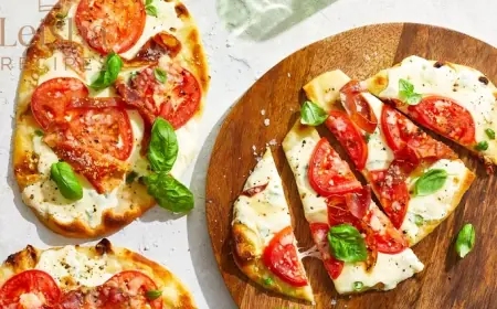 Naan Bread Margherita Pizza with Prosciutto Recipe