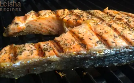 Grilled Salmon Steaks Italian-Style Recipe